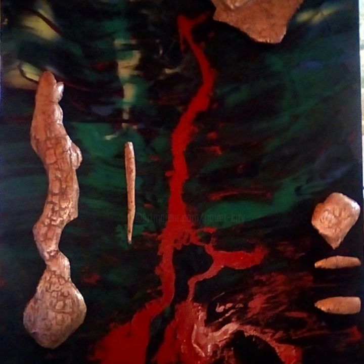" Jour de colère " 绘画, 23.6x23.6 in