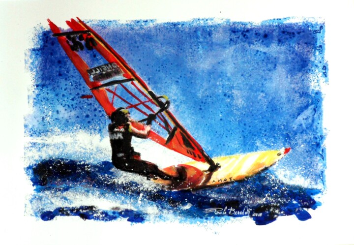 绘画 标题为“778 - IL SURFISTA 2” 由Paolo Benedetti, 原创艺术品, 丙烯