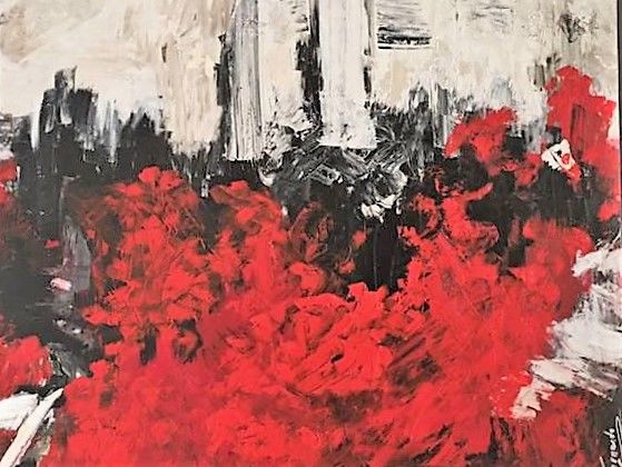 Painting titled "cielo-en-rojo.jpg" by Luisfer, Original Artwork, Oil