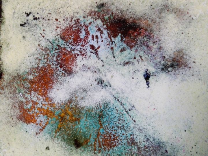 Malerei mit dem Titel ""Proof of heaven" -…" von Isabelle Mathis, Original-Kunstwerk, Emaille