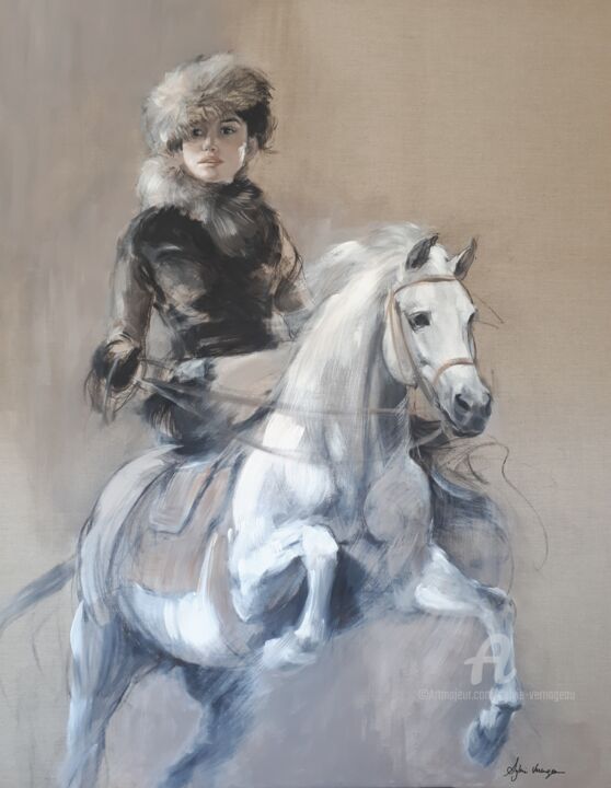 Peinture intitulée "Anna Karenine" par Sylvie Vernageau, Œuvre d'art originale, Acrylique