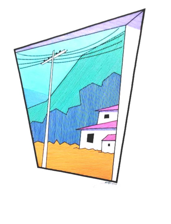 SEMONZO IN PENCIL MARKERS 绘画, 27.6x19.7 in