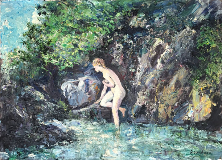 Painting titled "Senza titolo 5" by Adolfo Carducci, Original Artwork, Oil