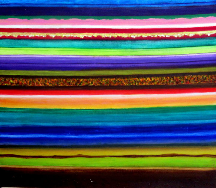 Peinture intitulée "spring-vibrations-a…" par Marianne Charlotte Mylonas-Svikovsky (Marlo), Œuvre d'art originale, Acrylique