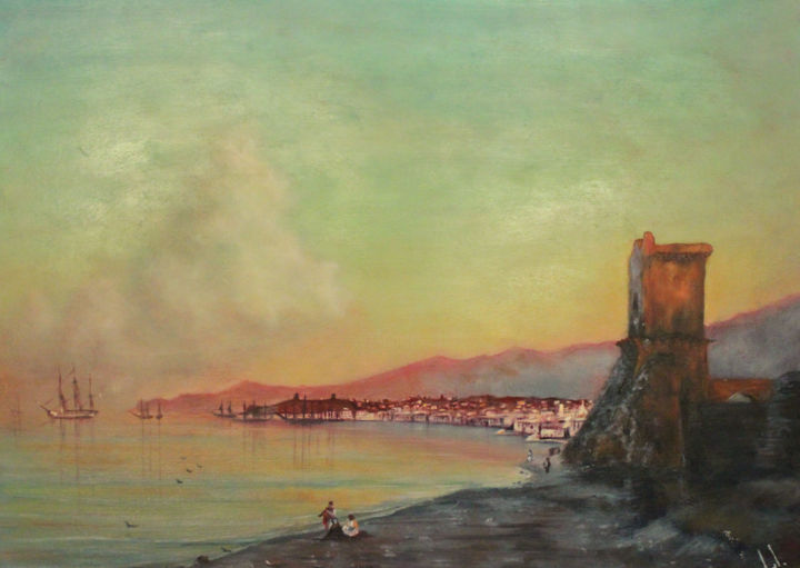 Картина под названием "Theodosius. Sunrise…" - Игорь Ломакин, Подлинное произведение искусства, Масло