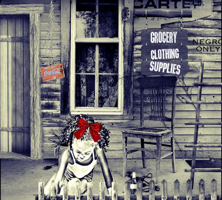 「Carter's Outlet」というタイトルのデジタルアーツ Aileen Collins (The Java Girl Collection)によって, オリジナルのアートワーク, コラージュ
