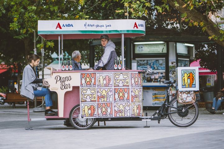 Sculptuur getiteld "Piano Bike Bar 2" door Chris Tsonias, Origineel Kunstwerk, Objecten