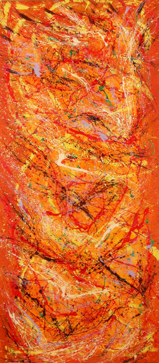 Peinture intitulée "N° 133 Vers le Sud" par Isa-L, Œuvre d'art originale, Acrylique Monté sur Châssis en bois