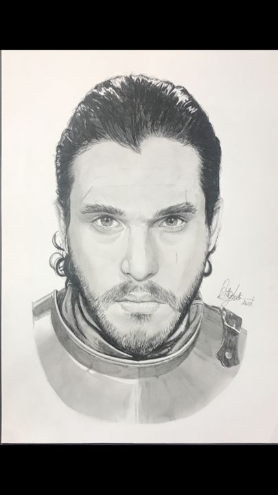 Dessin intitulée "JON SNOW Game Of Th…" par Righi-Draw, Œuvre d'art originale