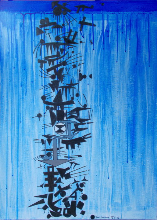 Painting titled "The Column" by Gerald Shepherd F.F.P.S., Original Artwork, Acrylic
