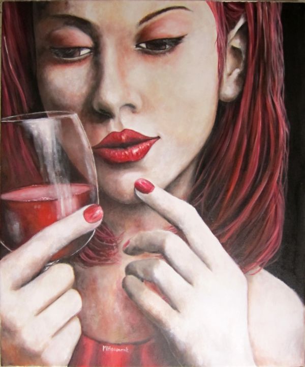 Painting titled "Hédonisme / Hedonism" by Marc Haumont, Original Artwork, Oil