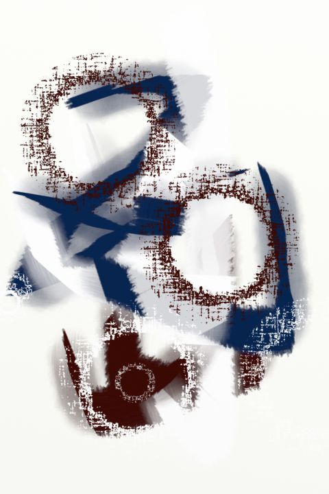 "Abstract blue" başlıklı Dijital Sanat Stylux tarafından, Orijinal sanat, Dijital Resim