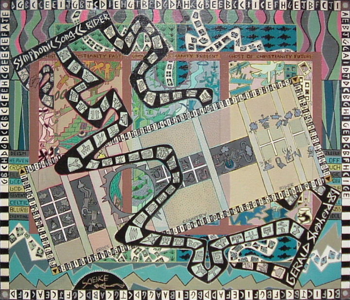Painting titled "CC Rider - Symphoni…" by Gerald Shepherd F.F.P.S., Original Artwork, Acrylic
