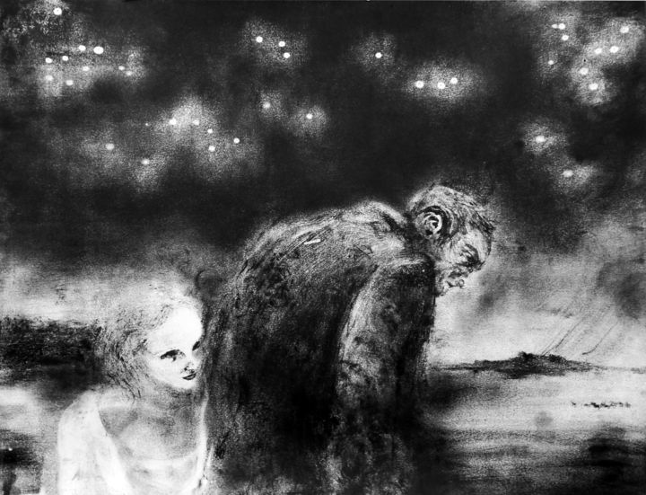 Εκτυπώσεις & Χαρακτικά με τίτλο "nemeton-9" από Sébastien Bocquet, Αυθεντικά έργα τέχνης, Μονοτυπία