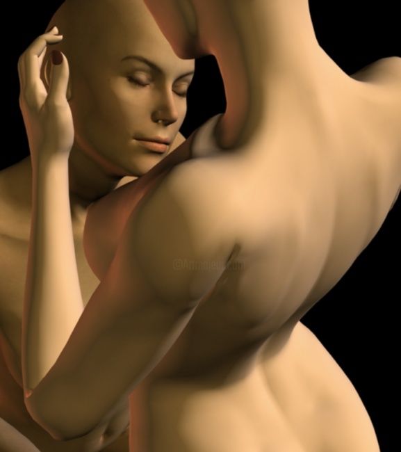 Digital Arts titled "Les amoureuses01" by Philippe Pinel, Original Artwork