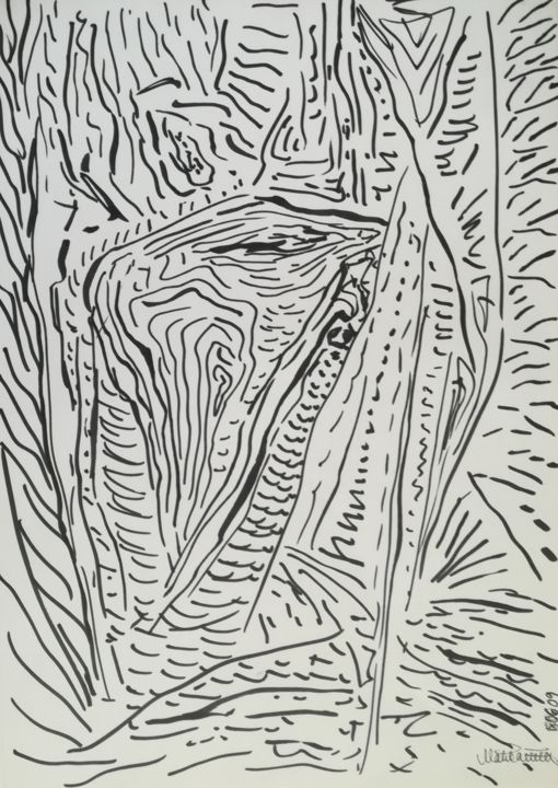Σχέδιο με τίτλο "An Untitled drawing" από Pertti Matikainen, Αυθεντικά έργα τέχνης, Μαρκαδόρος