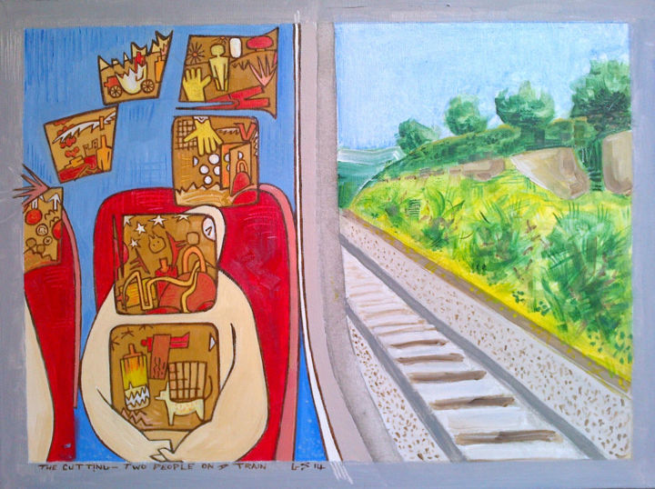 Painting titled "The Cutting - Two P…" by Gerald Shepherd F.F.P.S., Original Artwork, Oil