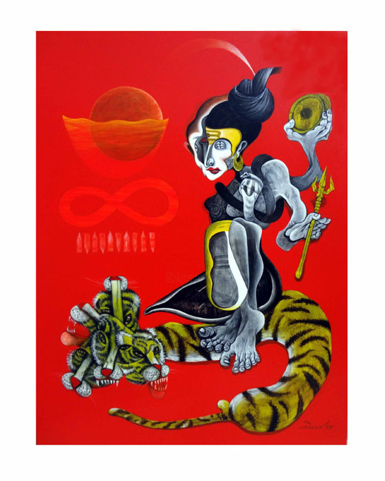 "Shiva II" başlıklı Tablo Mahesh Pal Gobra tarafından, Orijinal sanat, Akrilik