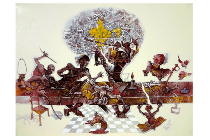 "The Last Dinner" başlıklı Tablo Mahesh Pal Gobra tarafından, Orijinal sanat, Akrilik