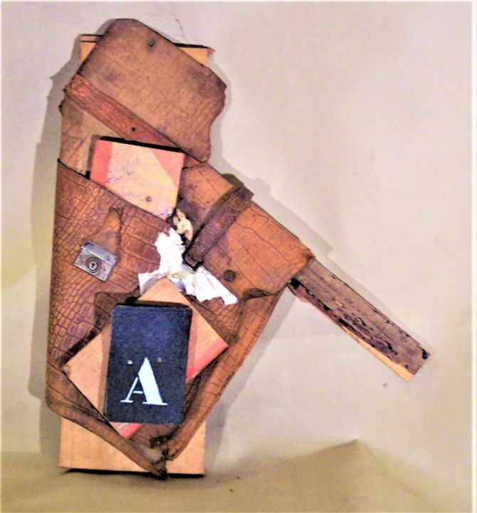 Sculpture intitulée "en-revenant-de-leco…" par Servin, Œuvre d'art originale, Techniques mixtes