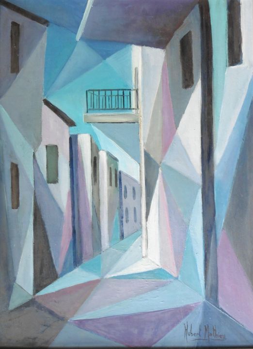 Painting titled "Ombres et Lumières…" by Hubert Mathieu, Original Artwork, Oil