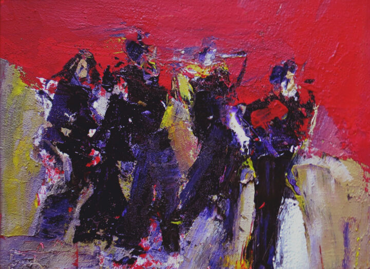 SOIR DE FETE 绘画, 11.8x15.8 in