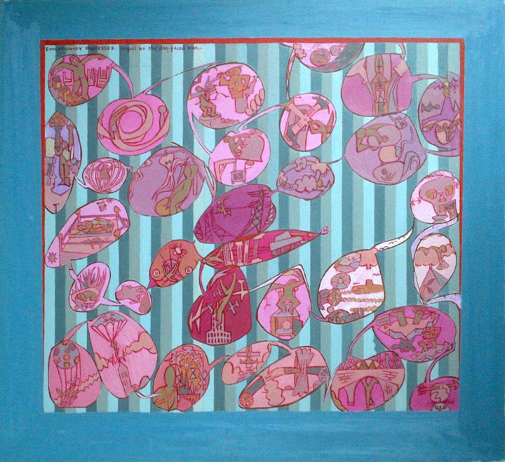Painting titled "Evolutionary Proces…" by Gerald Shepherd F.F.P.S., Original Artwork, Oil