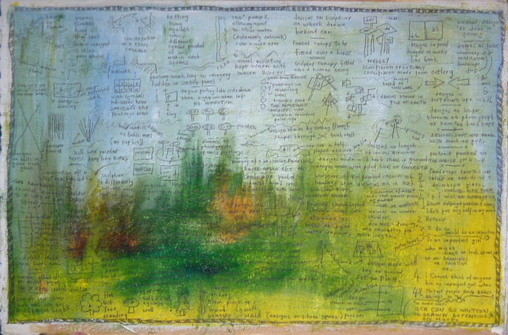 Painting titled "Spoilt Landscape" by Gerald Shepherd F.F.P.S., Original Artwork, Acrylic