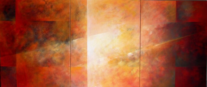 Peinture intitulée "Univers,cathédrale…" par Michèle Radix, Œuvre d'art originale, Acrylique