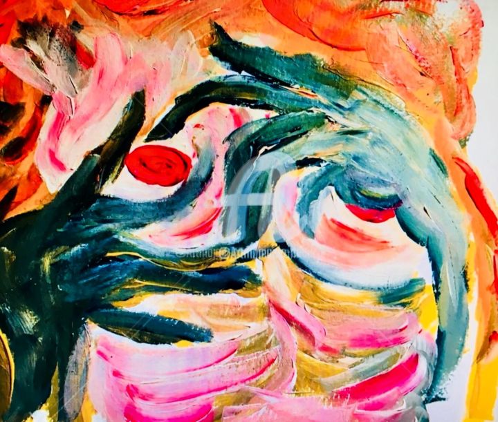 Painting titled "The beauty and the…" by Nicole Cecil B, Original Artwork, Acrylic