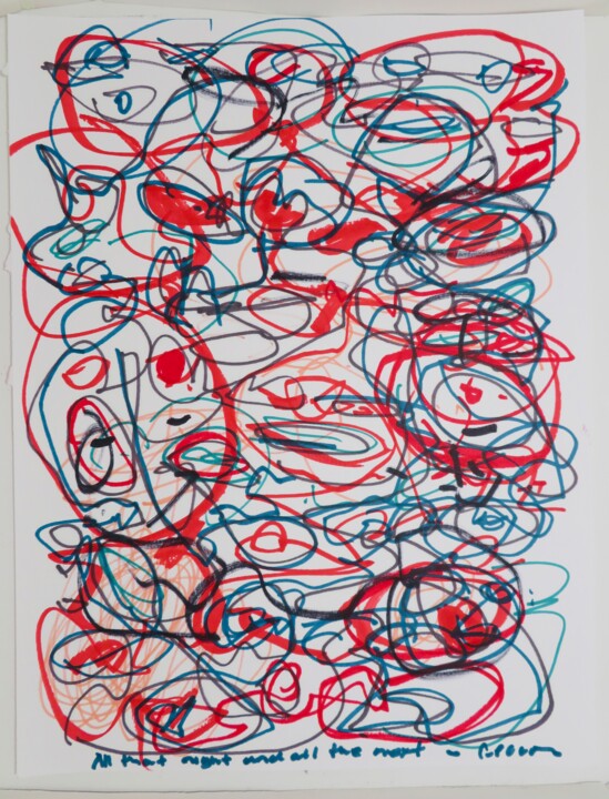Desenho intitulada "s/p number 6" por Peter Ceccon, Obras de arte originais, Canetac de aerossol
