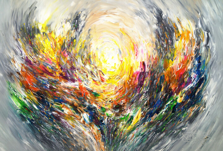 绘画 标题为“Energy Field XL 2” 由Peter Nottrott, 原创艺术品, 丙烯