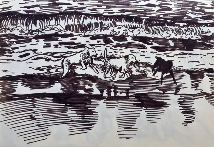 Landscapes With Dogs 图画, 8.3x10.6 in