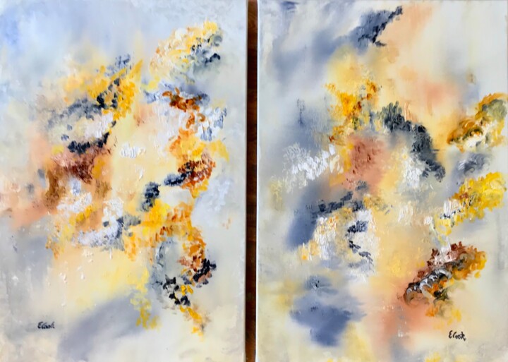Pintura titulada "Twin Flames" por Elisa Cook Benbassat Bassat, Obra de arte original, Oleo