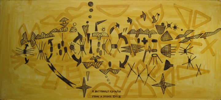 Painting titled "A Butterfly Escapes…" by Gerald Shepherd F.F.P.S., Original Artwork, Acrylic