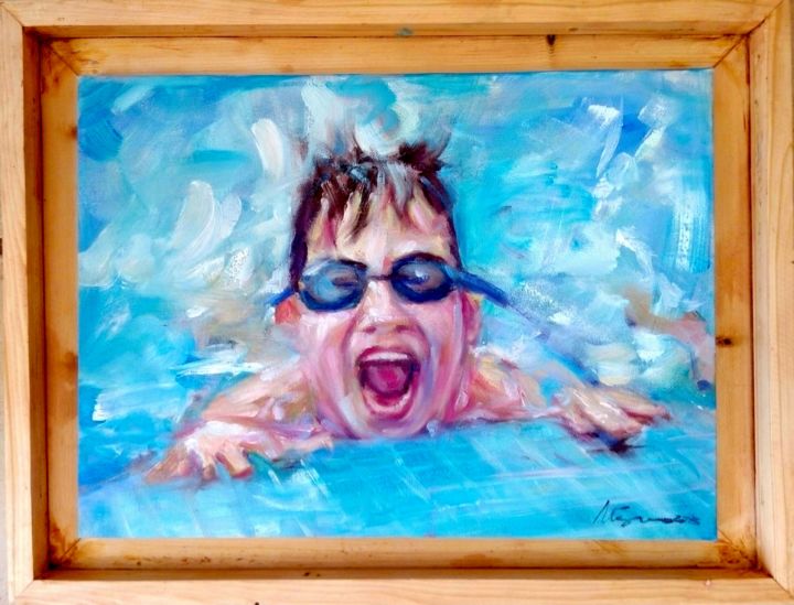 The suimmer 2 绘画, 16.9x20.9 in