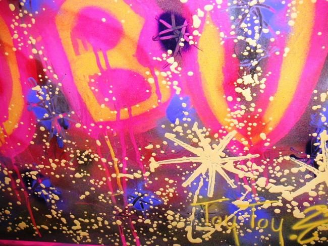 Painting titled "Détail Le Roi BUBU" by Toytoy, Original Artwork