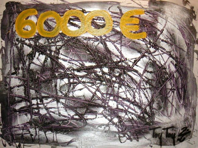 Painting titled "C'est Marqué Dessus" by Toytoy, Original Artwork