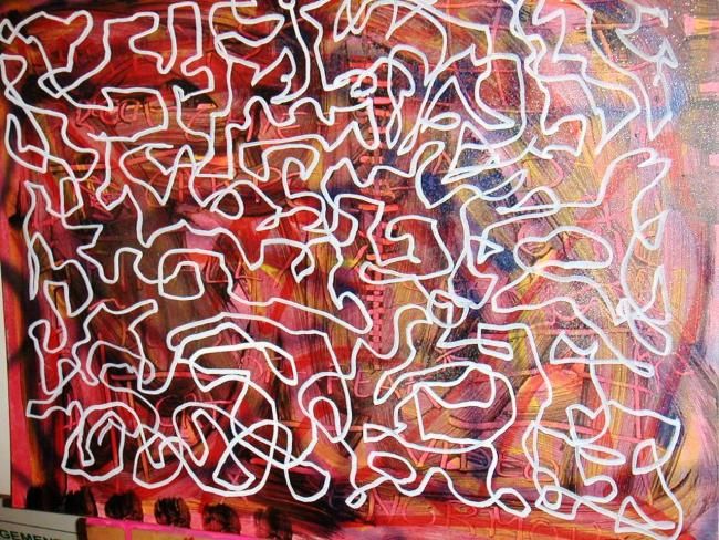 Painting titled "Même Pas Fini" by Toytoy, Original Artwork