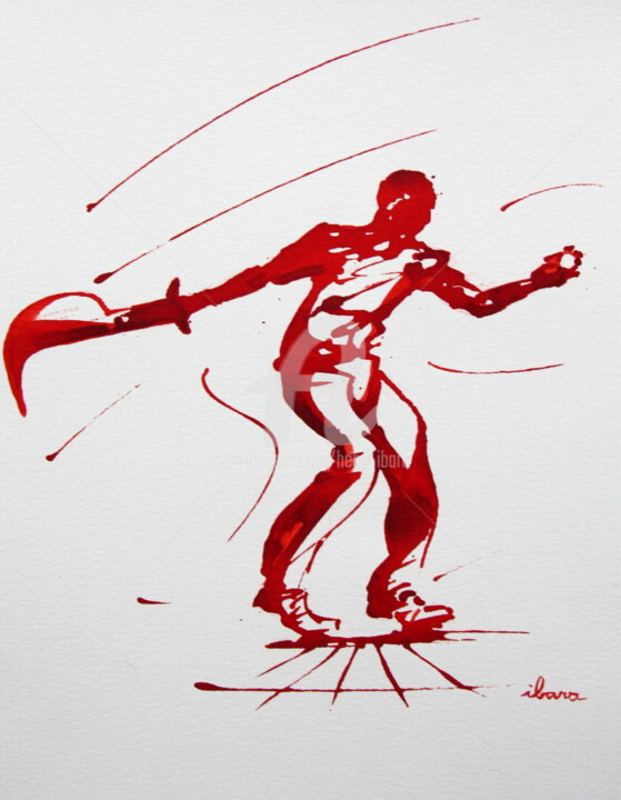 Pelote basque N°4 图画, 16.5x11.8 in