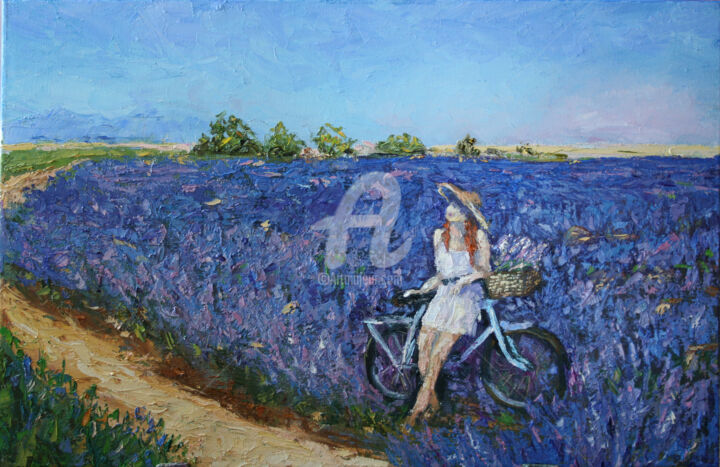 Lavender... Provence... 绘画, 15.8x23.6 in
