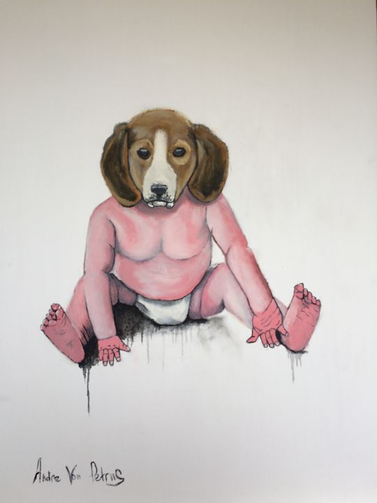 Pittura intitolato "1994" da Andre Von Petrus, Opera d'arte originale, Olio