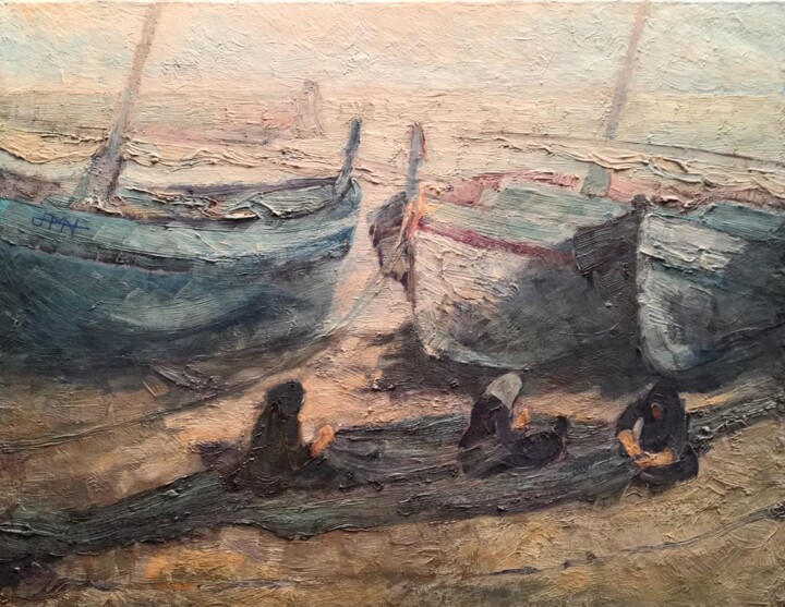 Les 3 remailleuses 绘画, 19.7x25.6 in