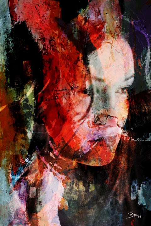 Digital Arts με τίτλο "Purging the Pain of…" από Barry Farley Visual Arts, Αυθεντικά έργα τέχνης, Ψηφιακή ζωγραφική