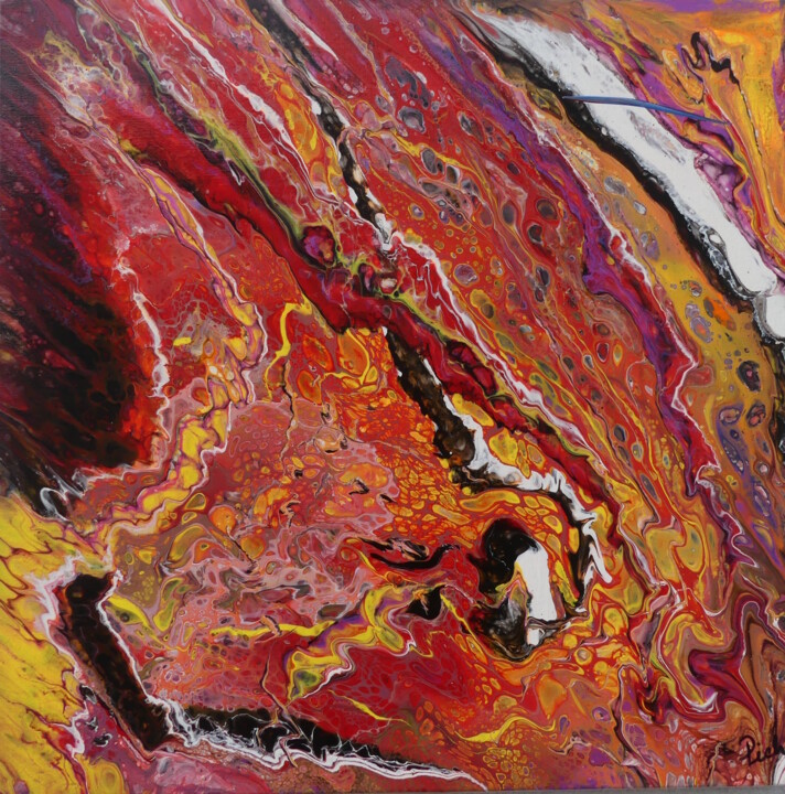 Pintura titulada "La migration des nu…" por Pich, Obra de arte original, Acrílico Montado en Bastidor de camilla de madera