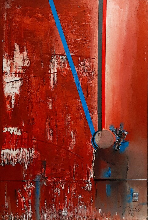 Red#fade out#4 绘画, 41.3x27.6 in