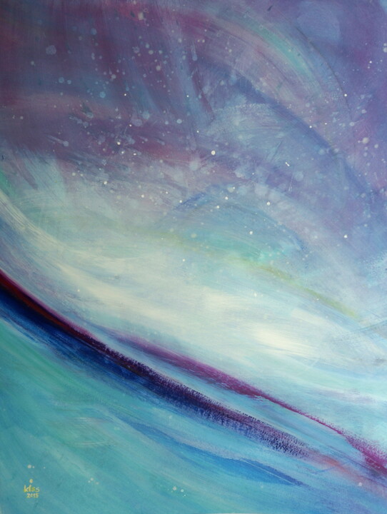 Schilderij getiteld "dreamland cosmos" door Sabina Kiss, Origineel Kunstwerk, Acryl