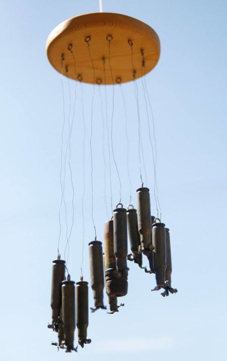 Sculpture titled "Bosnian Wind Chime.…" by Joe Mcgill, Original Artwork, Mixed Media