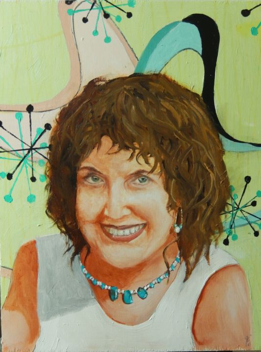 Painting titled "Ilene" by Jim Fischer, Original Artwork, Oil