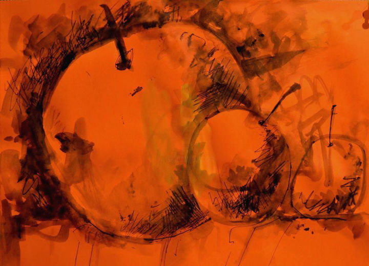 Tekening getiteld "Натюрморт.Из серии…" door Bidzina Kavtaradze, Origineel Kunstwerk, Inkt